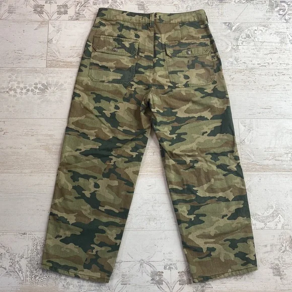 We The Free Free People Remy Camo High Waisted Wide Leg Jeans - Picture 13 of 16